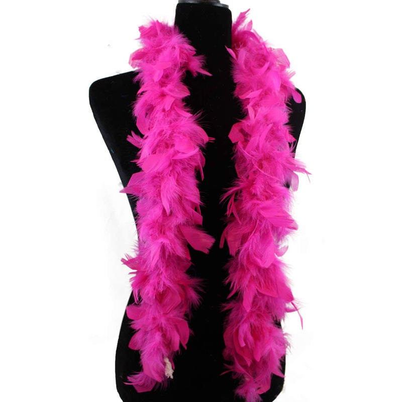 Flydreamfeathers 25 Gram, 4 Feet Long Chandelle feather boa, Great for Party, Wedding, Halloween Costume, Christmas Tree, Decoration (Hot Pink) - Image 4